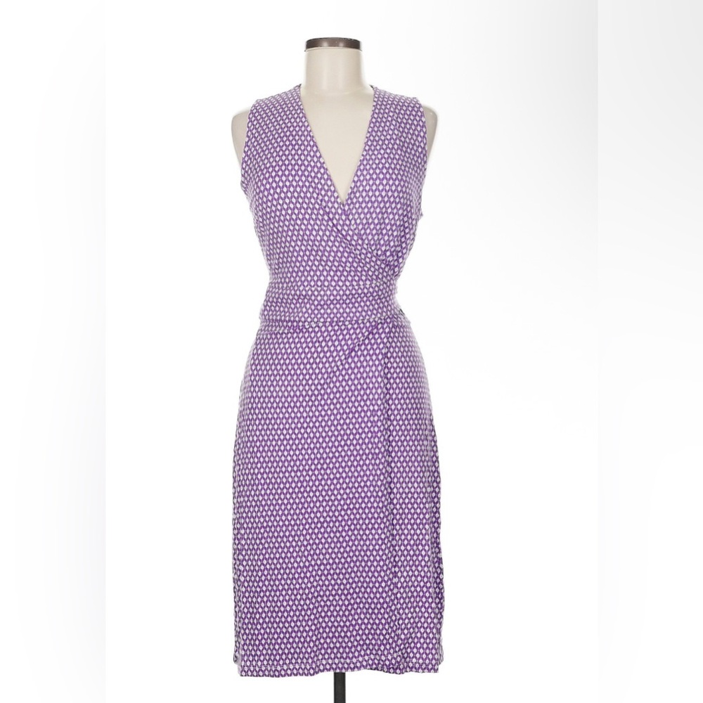 Sade New York Lavender Dot Wrap Midi Dress